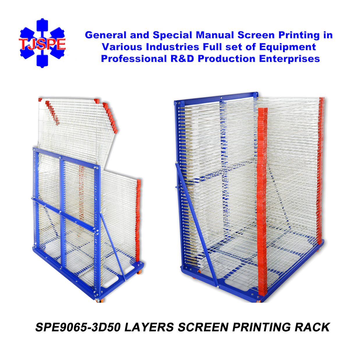 Industrial Multi-Rack Screen Printing Drying Racks